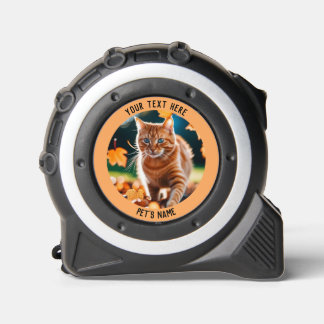 Your Pet Cat Photo and Name Custom Tape Measure 1
