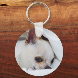 Your pet dog puppy custom photo chihuahua 2 sides key ring
