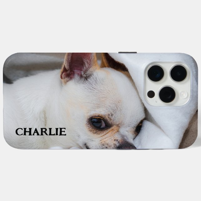 Your pet dog puppy custom photo chihuahua and name Case-Mate iPhone case (Back (Horizontal))