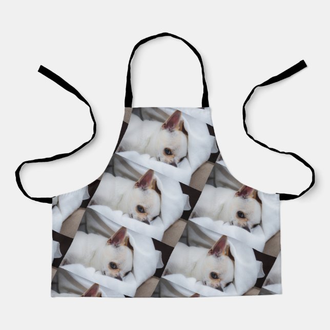 Your pet dog puppy custom photo chihuahua pattern apron (Front)