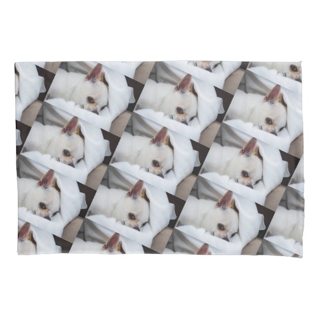 Your pet dog puppy custom photo chihuahua pattern pillowcase (Front)