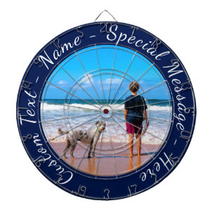 Your Pet Photo Dart Board with Custom Text