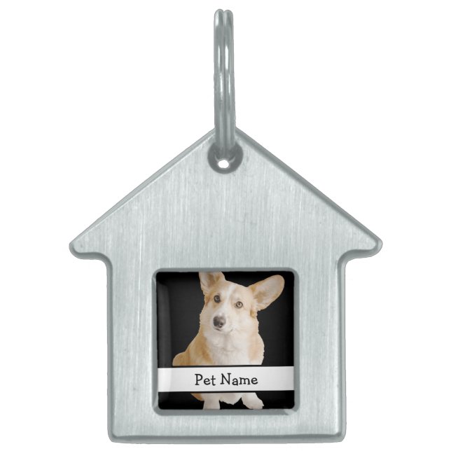 Your Pet Photo Image and Custom Name ID Tag (Front)