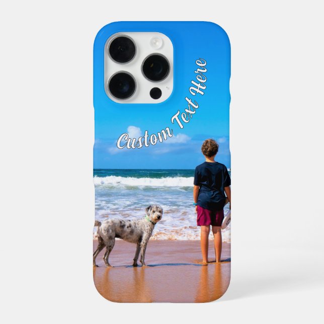 Your Pet Photo iPhone Case with Custom Text (Back)