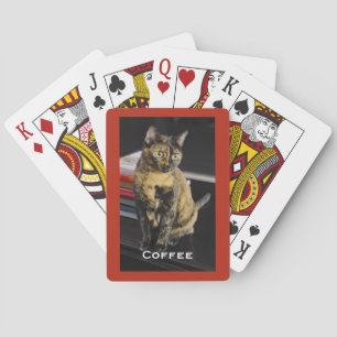 Your Pet Photo, Name, Red Background, Playing Cards