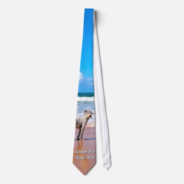 Your Pet Photo Neck Tie Personalised Text (Front)