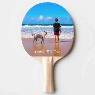 Your Pet Photo Ping Pong Paddle with Custom Text