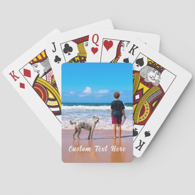 Your Pet Photo Playing Card with Custom Text (Back)