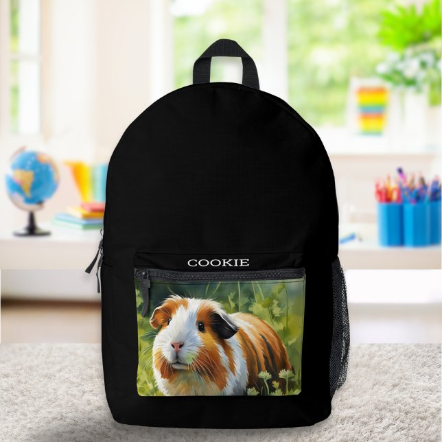 Your Pet Photo Printed Backpack (A backpack to customize with a favorite photo of your pet and their name)