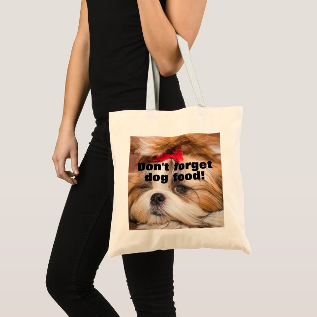 Your pet puppy photo gift don't forget dog food tote bag (Front (Product))