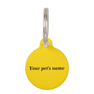 Your Pet’s Name on YellowRound Pet Tag