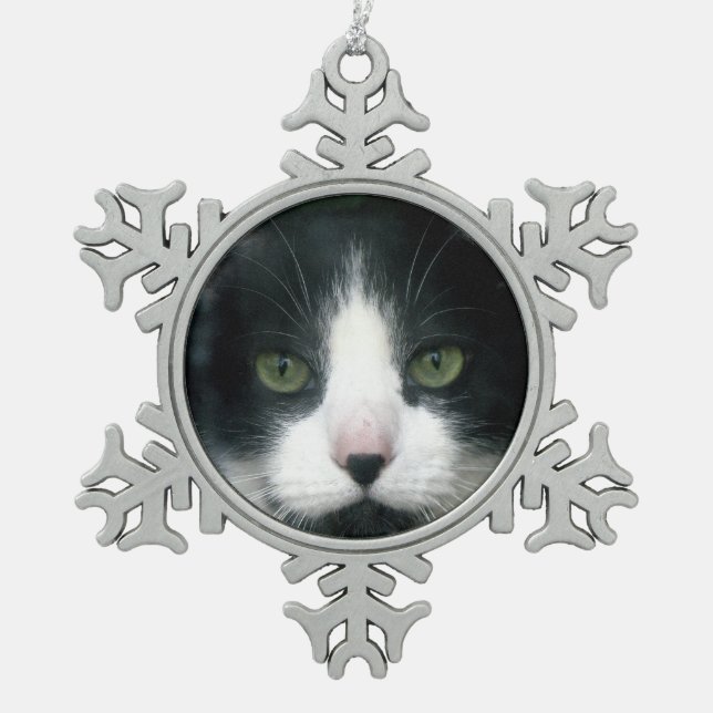 Your Pet's Photo Design Snowflake Ornament (Front)