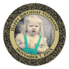 Your Photo 100th Birthday Pattern | Black/Gold