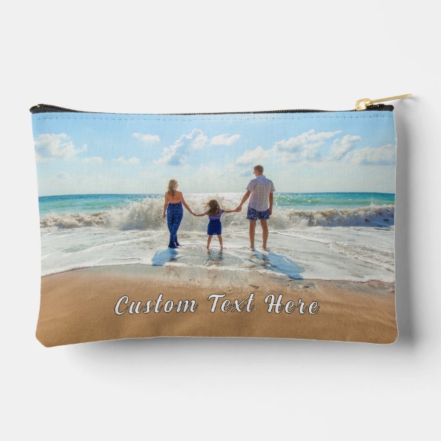 Your Photo Accessory Pouch with Custom Text (Back)