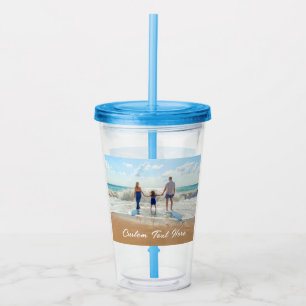 Your Photo Acrylic Tumbler with Custom Text
