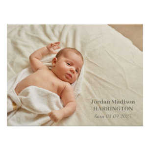 Your Photo and Custom Text Baby Poster