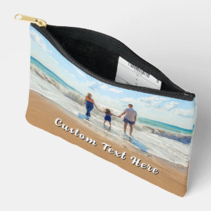 Your Photo and Custom Text Personalised Accessory Pouch