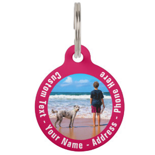 Your Photo and Custom Text Personalized Pet ID Tag