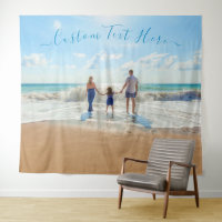 Your Photo and Custom Text Tapestry Personalised