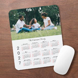 Your Photo and Name 2027 Calendar Mouse Pad