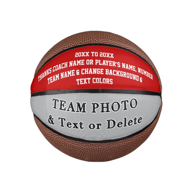 Your Photo and Name on Basketball Coach or Players (Front)