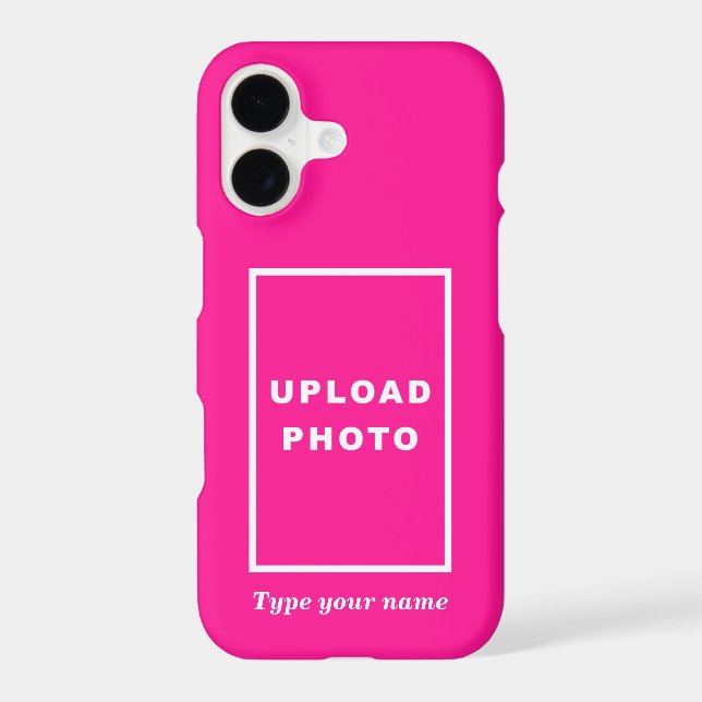 Your Photo and Name on Pink Background (Back)