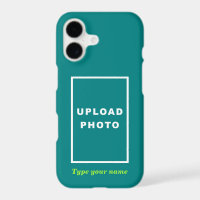 Your Photo and Name on Teal Background