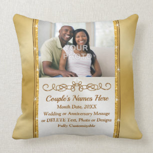 Your Photo and Personalized Pillow Wedding Gift