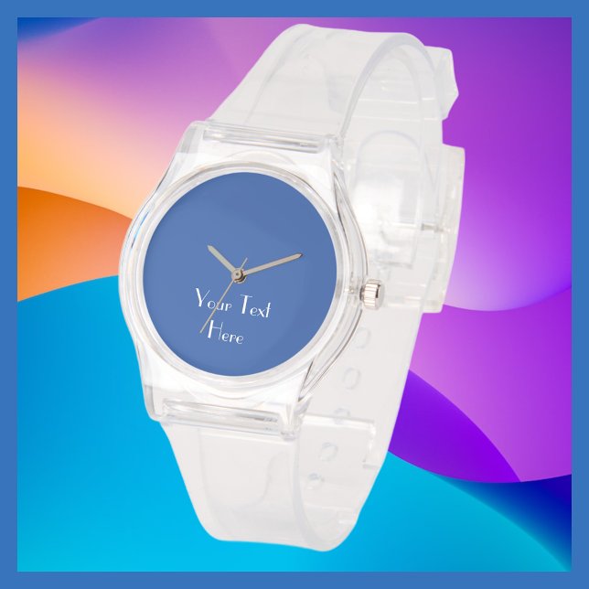 Your Photo and Text Clear Silicone Band Wrist Watch (Creator Uploaded)