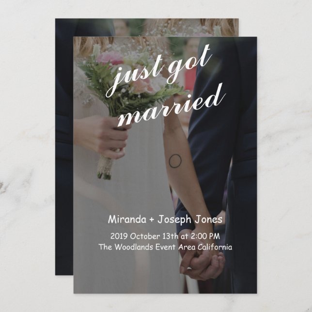 your Photo Background Invitation (Front/Back)