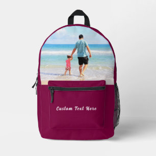 Your Photo Backpack with Custom Text and Colours