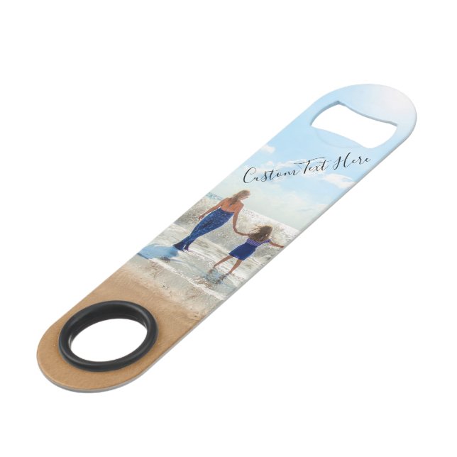 Your Photo Bar Key with Custom Text Name (Front Angled)