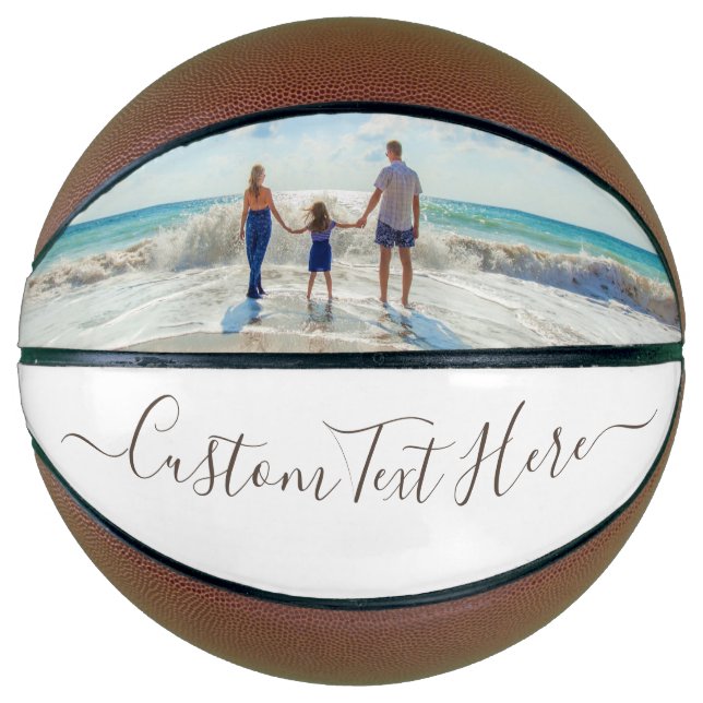 Your Photo Basketball with Custom Text (Front)