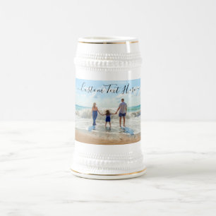 Your Photo Beer Stein with Custom Text