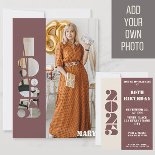 Your photo born 1965 60th birthday Invitation