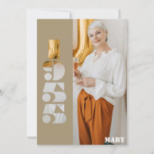 Your photo born in 1955 70th birthday Invitation