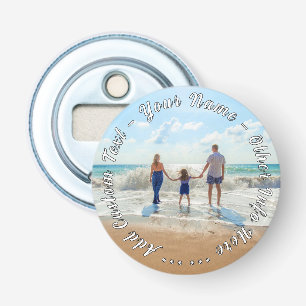 Your Photo Bottle Opener Gift and Custom Text Name