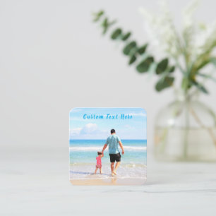 Your Photo Business Card Example with Custom Text