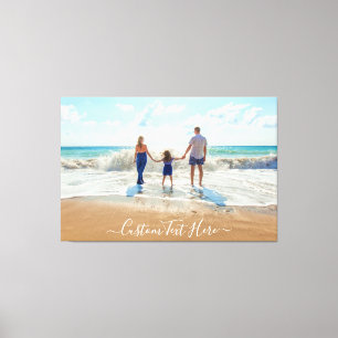 Your Photo Canvas Print with Custom Text