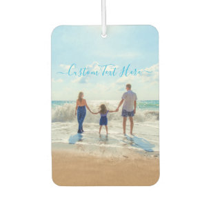 Your Photo Car Air Freshener with Custom Text