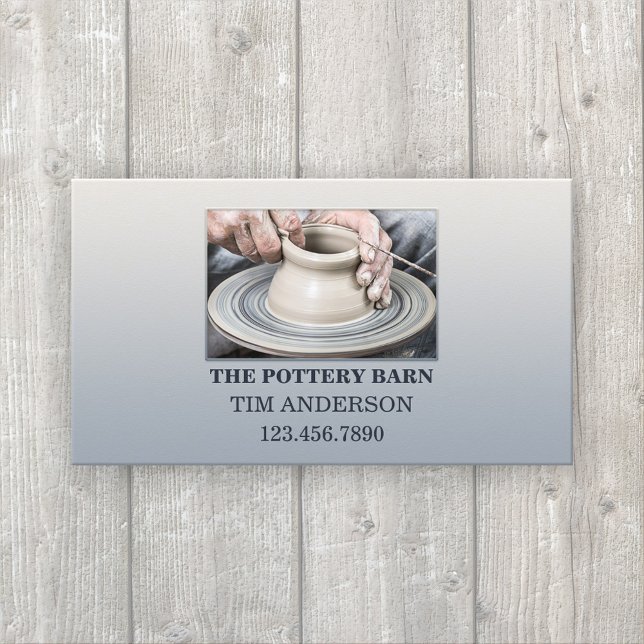 Your Photo Ceramic Artisan Pottery Business Card (Creator Uploaded)