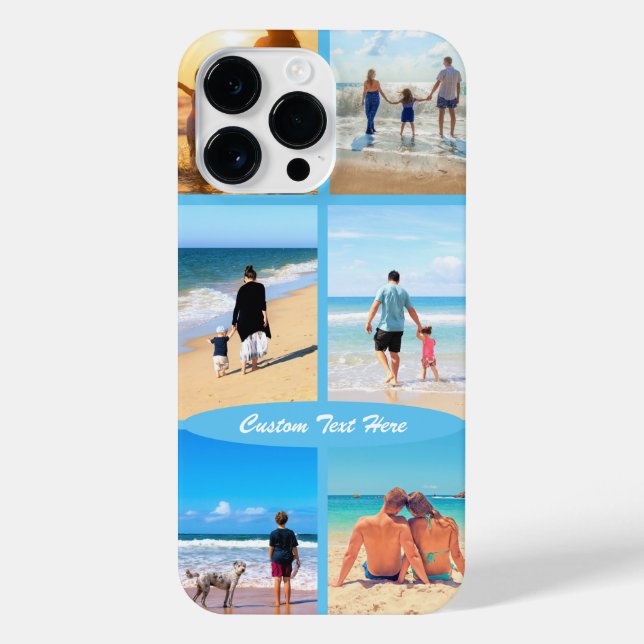 Your Photo Collage and Custom Text Personalised iPhone Case (Back)