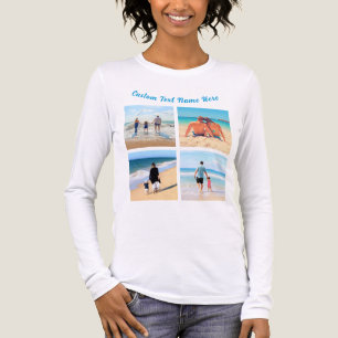 Your Photo Collage and Custom Text Personalized Tri-Blend Shirt