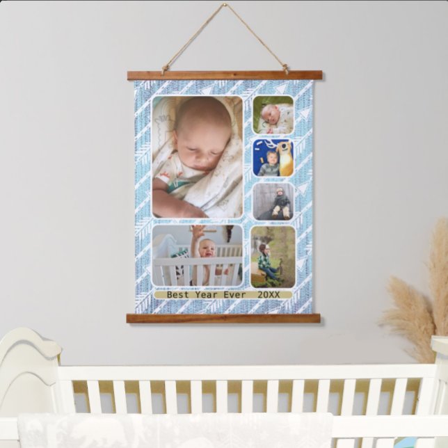 Your Photo Collage Here Hanging  Hanging Tapestry (Creator Uploaded)