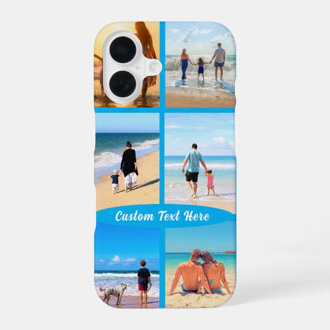 Your Photo Collage iPhone Case with Custom Text (Back)