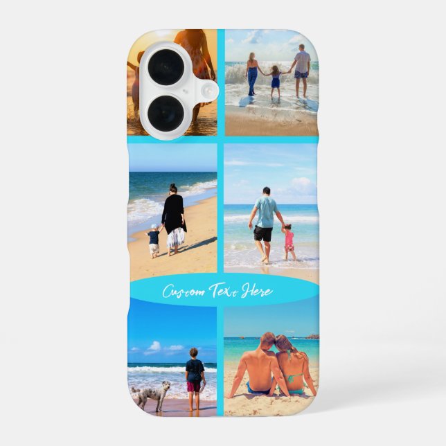 Your Photo Collage iPhone Case with Custom Text (Back)