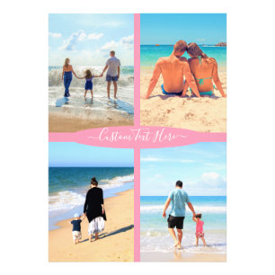 Your Photo Collage Photo Print with Custom Text