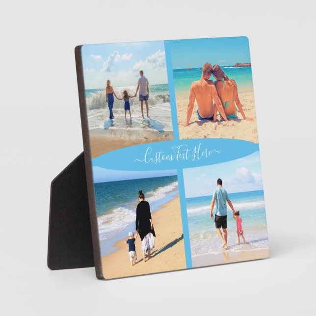 Your Photo Collage Plaque Gift with Custom Text (Front)