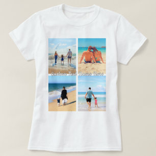 Your Photo Collage T-Shirt with Custom Text