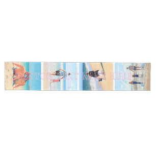 Your Photo Collage Table Runner with Custom Text